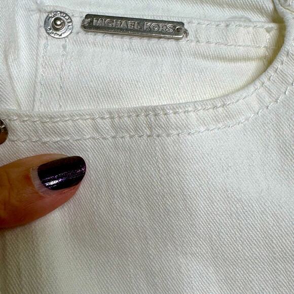 Michael Kors Straight Leg White Denim Jean Pants Womens Size 10 - Picture 8 of 15